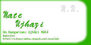 mate ujhazi business card
